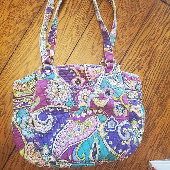 Women's VERA BRADLEY Purse, Handbag, Large, zip close, lots of pockets, Purple - Picture 1 of 7